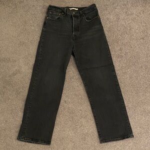 Levi’s Black Ribcage Straight Ankle Jeans